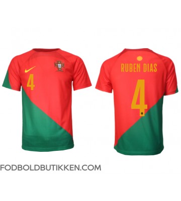 Portugal Ruben Dias #4 Hjemmebanetrøje VM 2022 Kortærmet